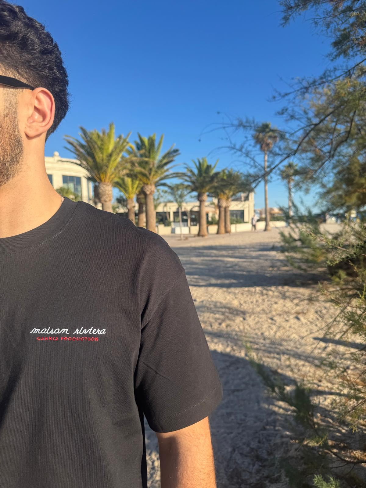 T-shirt “ Maison Riviera ” – Signature Noir