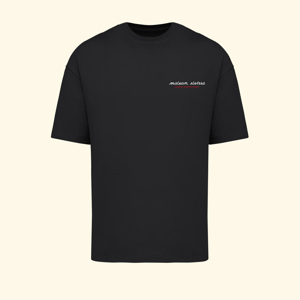 T-shirt “ Maison Riviera ” – Signature Noir