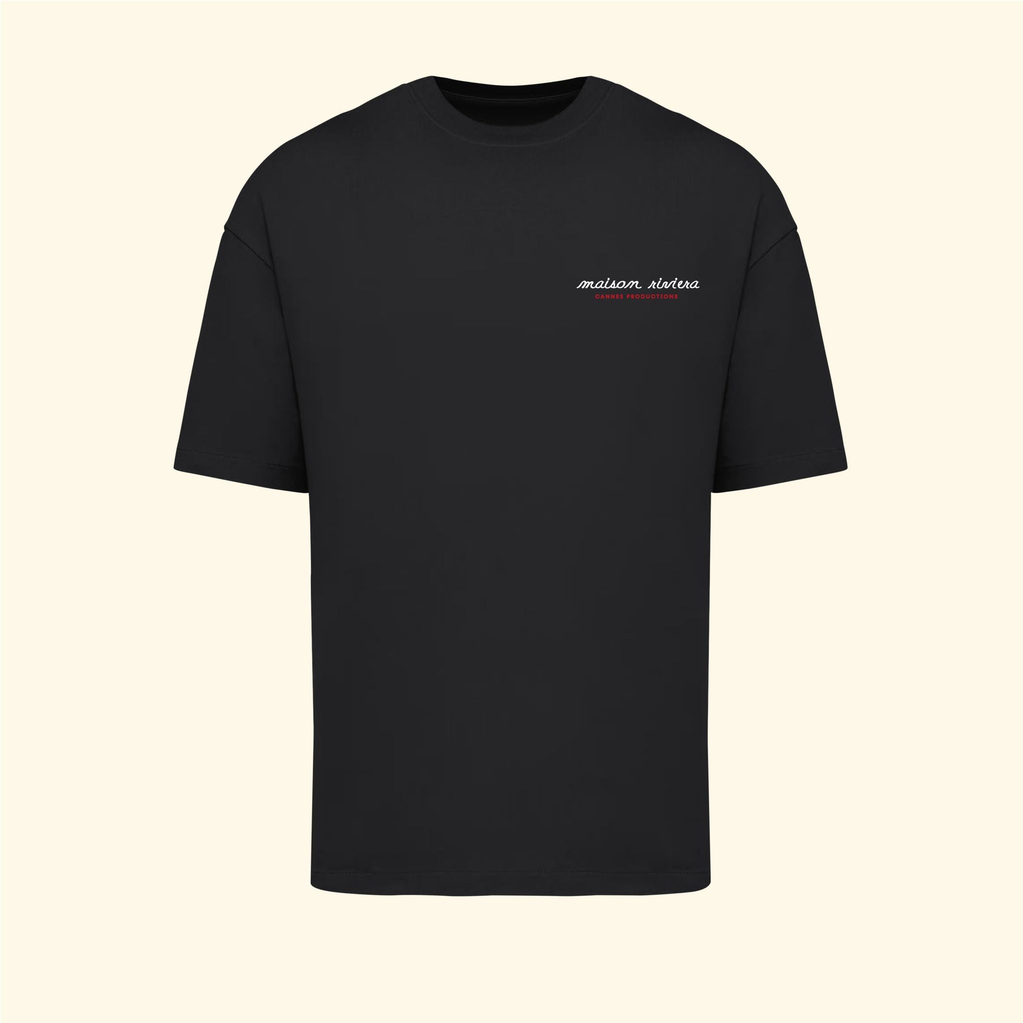 T-shirt “ Maison Riviera ” – Signature Noir